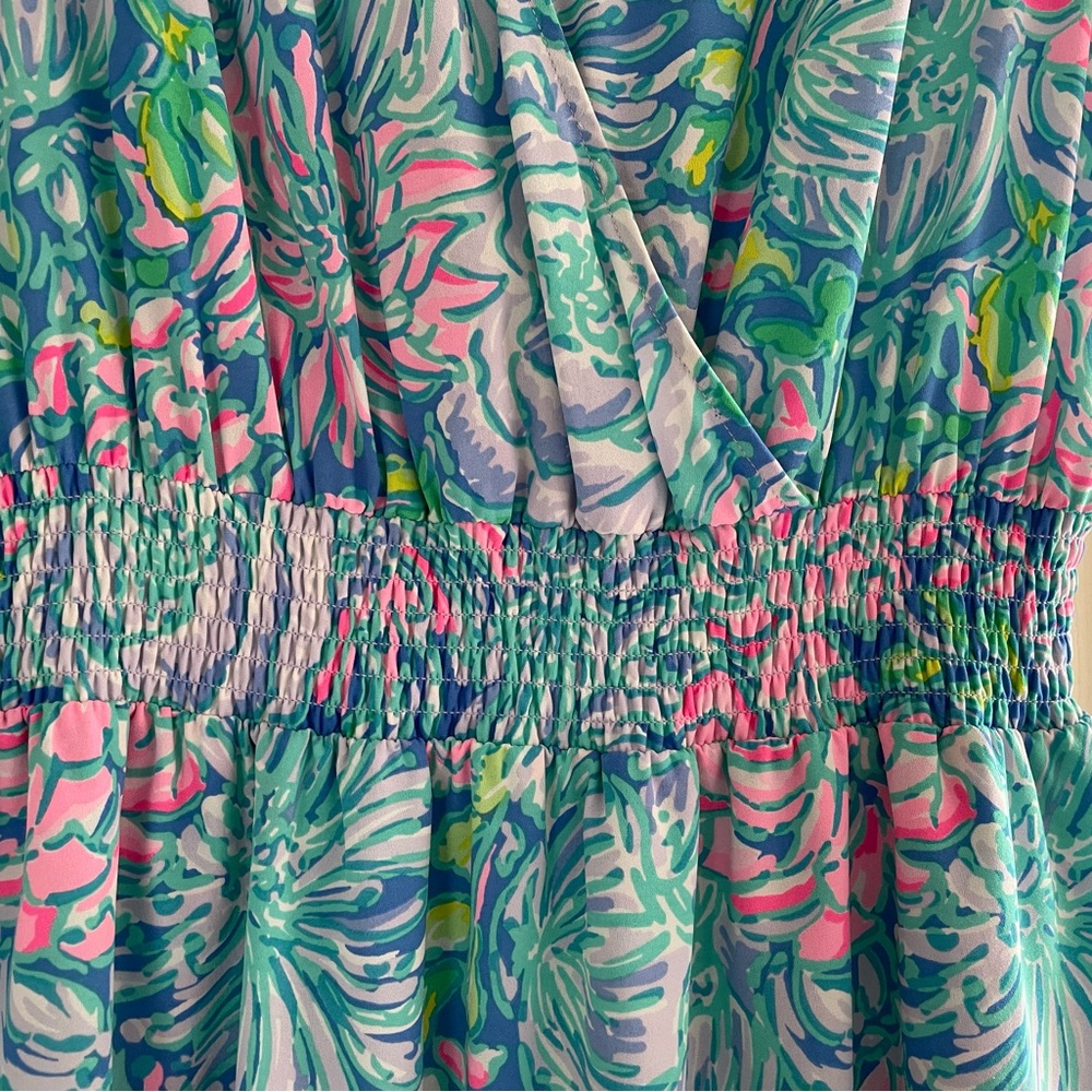 Lilly Pulitzer Blue and Pink Floral Mini Dress - Picture 5 of 7